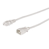LEDJ 2m IEC Male - IEC Female Cable (White Sheath)