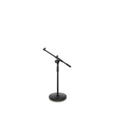 Gravity TMS 2222 Short Touring Series Microphone Stand with Round Base and 2-Point Adjustment Telescoping Boom