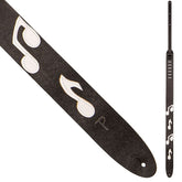 Perris 217 2.5" Famous Guitar Strap With Musical Notes Black