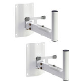 2x Stagecore WMA 560 WH Wall-mount Heavy-duty Steel Speaker Bracket, WHITE