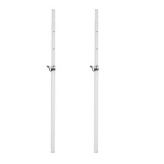 2x Omnitronic White Speaker Pole Stand M20 Adjustable Height