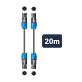 2x Chord Classic 20M Lautsprecherkabel DJ Disco Audio PA-Kabel