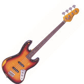 Vintage Vj74 Icon Fretless Bass - Distressed Sunburst