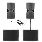 2x db technologies OPERA REEVO 212 Enceinte de sonorisation 2100w + 2x Caisson de basses SUB915 1800w