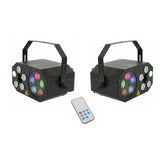 2x QTX LED Gobo Starwash Laser Effect Light