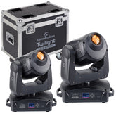 2x Soundsation Twilight 150 Spot Moving Head 150W DJ Bundle inc Flightcase