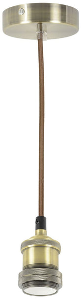 Lyyt Vintage E27 Pendentif Cordon Ensemble Laiton Antique