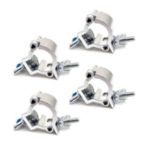 4x Duratruss DT Mini 360 F14 Mini Half Coupler 18mm - 20mm Silver Rigging Truss