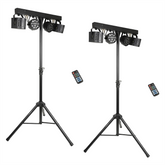 2x Thor Derby FX Bar DJ Disco Lighting inc stand + remote
