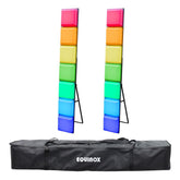2x LEDJ Mood Bar LED Lighting Effect Panel inc Carry Bag