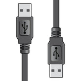 AV:Link USB 2.0 A plug to A plug lead 1.5m