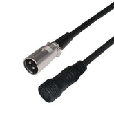 LEDJ 1 m DMX-XLR-Kabel mit 3-poligem Stecker und IP-Buchse für den Außenbereich