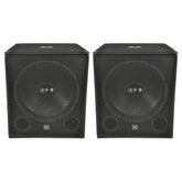 2x QTX QT18S 18" 500W Subwoofer Speakers