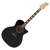 Vintage REVO ELEKTRA Electro-Acoustic Guitars - Black Silk