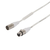 LEDJ 3 m 5-poliger XLR-Stecker auf 5-poliger XLR-Buchse DMX-Kabel (weiße Ummantelung)