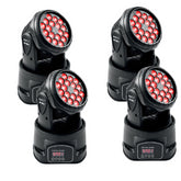 4x Eurolite TMH-7 RGB LED Wash Moving Head DJ Disco Equipment