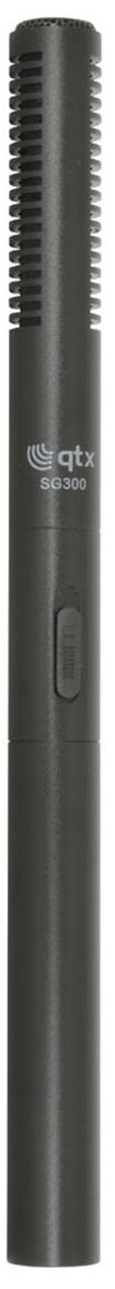 QTX SG300 Shotgun Microphone Caméra Théâtre 300 mm x 22 m avec clip, bouclier et câble