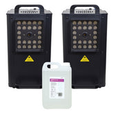 2x QTX Harrier-1500: Vertical Jet Fog Machine 1500W with 5L Fluid
