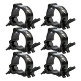 6x colliers de serrage en aluminium noir AFX LH-2EB pour tubes de 48 à 55 mm