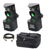2x Equinox Fusion Scan Max LED Scanner DJ Light Bundle