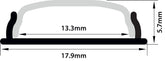 LYYT Aluminium LED Tape Profile Bendable >100mm 2m