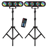2x QTX PAR-T Bar : LED Party Bar Disco DJ Karaoke Partybar avec support + télécommande