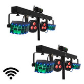 2x EUROLITE LED KLS Laser Bar FX AIR Wireless Control Gigbar PartyBar Lighting System