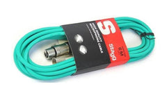 Stagg 6m Microphone Cable Lead Green
