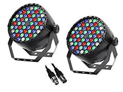 2 x Equinox Midipar RGBW 54 X 1W LED Par Can Lighting DJ Disco DMX Light Effect