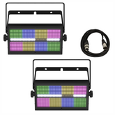 2x Chauvet Shocker Panel FX Strobe Light RGB LED Bundle
