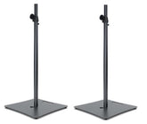 2x Thor BOX-BP Square Base Speaker Stand Black Heavy Duty PA DJ