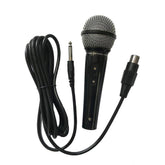 Microphone vocal portable Easy Karaoke Noir avec câble XLR - Jack