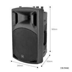 2x QTX QX12A 12" 400W Aktiv-PA-Lautsprecher 2x QTX QX12A 12" 400W Aktiv-PA-Lautsprecher