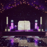 LEDJ Black Starlit Dance Floor System LED-Tanzfläche 18 Fuß x 18 Fuß