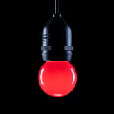 Prolite 1W LED-Golfballlampe aus Polycarbonat, ES-Rot