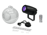 Boule à Facettes Eurolite 30Cm Avec Moteur + Led Pst-5 Qcl Spot Bk