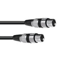 Omnitronic Adapterkabel XLR(F)/XLR(F) 0,2M Schwarz