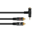 Omnitronic Adaptercable 3.5 T-Jack/2Xrca 1.5M Bk
