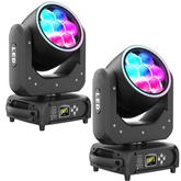 2x Thor LED Moving Head 7 x 40W RGBW with RGB Halo Ring