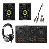 Pioneer DJ DDJ-FLX4 Controller-Bundle inkl. Monitorlautsprecher und Kopfhörer