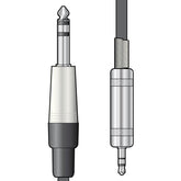 chord Classic Audiokabel 6,3 mm Klinke - 3,5 mm Klinke 0,75 m