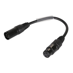 LEDJ 5-Pin Male - 3-Pin Female DMX Converter Cable Lead