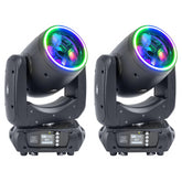 2x AFX BEAM-100LED-MKII LED Moving Head 100W Dual Prisma & Lichtring