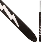 Perris 218 2.5" Famous Guitar Strap With Lightning Bolt Black