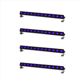 Equinox UV Mini Batten 12 (x4) – Compact 12x3W Blacklight LED Bar Bundle