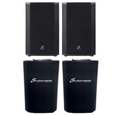 2x Studiomaster Vortex 12A 12" 2-Way Active Portable PA Speaker 350W Inc Covers