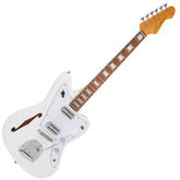 Vintage Revo Series Surfmaster Thinline Twin Guitar - Arctic White