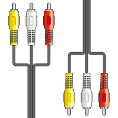 AV:Link 3 x RCA plugs to 3 x RCA plugs lead 1.5m