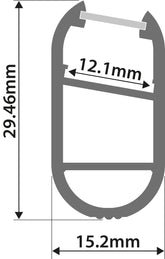 LYYT Aluminium-LED-Bandprofil für Kleiderschrank, 2 m