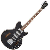 Vintage Revo Series Custom Supreme Baritone Guitar - Boulevard Black